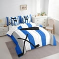 thumbnail image 3 of Castle Fairy Female Men Adults Sport Ice Hockey Bedding Comforter Set 7-Piece,Geometric Stripes King Bedding Sets,Ball Gaming Ultra Soft Bed Sheets,Luxury Bedroom Decor,Reversible, 3 of 8