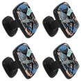 thumbnail image 2 of 4 Pcs Square Cabinet Handle Cupboard Knob Drawer Pulls Handle Shark Drawer Knobs with Screws Furniture Decoration, 2 of 7