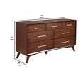 thumbnail image 2 of 60 Inch Wooden Dresser with 7 Drawers Brown, 2 of 4