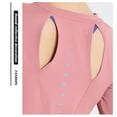 thumbnail image 3 of Long Sleeve Workout Shirt Running Workout Athletic Tops for Women Thumb Hole, 3 of 6