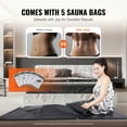 thumbnail image 2 of SKYSHALO Detox Sauna Blanket, Home Infrared Wrap with Arm Openings, Adjustable Heat 95-185℉, Timer 1-60 Mins, Carbon Fiber Elements, 2 of 9