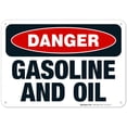 thumbnail image 1 of Danger Gasoline And Oil Sign, OSHA Danger Sign, 10x7 Aluminum, 1 of 1