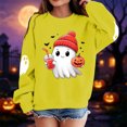 thumbnail image 2 of Girls Halloween Print Crewneck Sweatshirt Long Sleeve Pullover For Kids, 2 of 5