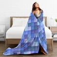 thumbnail image 5 of Aesthetics of Diamond Color Arrangement Throw Blanket,Super Soft Anti-Pilling Flannel Bed Blankets, 80"x60", 5 of 8