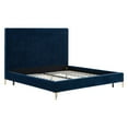 thumbnail image 4 of TOV Furniture Delilah Navy Textured Velvet Bed King, 4 of 6