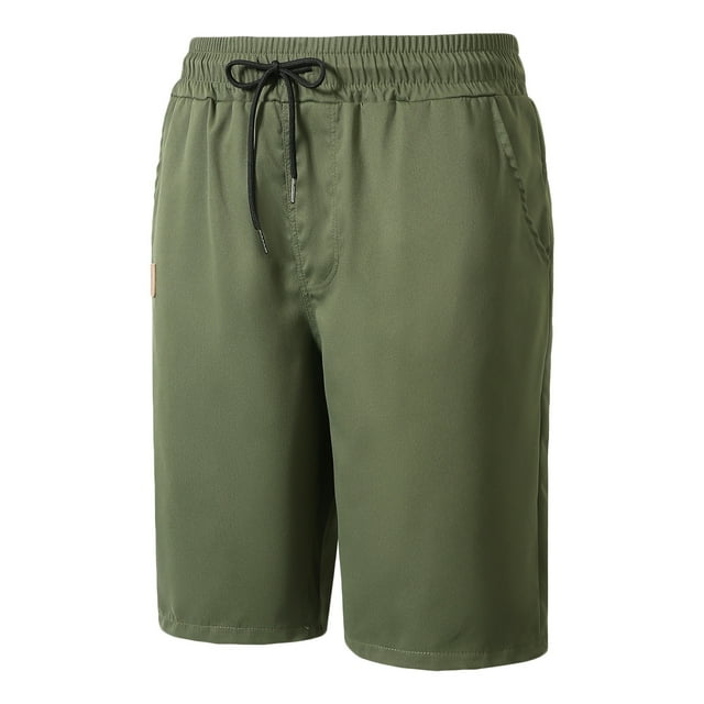 pstuiky Pantalones cortos para hombre, Pantalones cortos casuales de moda para hombre, con bolsillos y cintura elástica y cordón ajustable. Pantalones cortos deportivos para hombre