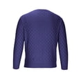 thumbnail image 4 of LOVZFMLL Sweaters for Men, Solid Color Crew Neck Ribbd Pullover, Fashion Casual Basic Everyday, Warm Winter Tops, Fall Clothes, 4 of 5