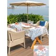 thumbnail image 5 of Outdoor Tablecloth with Umbrella Hole for Patio/Picnic/Party/Camping, Red Blue Coastal Waterproof Table Cloth Rectangle Table Cover Washable, Coral Conch Starfish Nautical Ocean (54"x 80"), 5 of 9