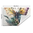 thumbnail image 3 of YFYANG Washable Heat-Resistant Placemats, 70% PVC/30% Polyester, Dream Watercolor Butterfly Kitchen Table Mat, 12" x 18" 4 Pcs, 3 of 6