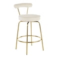 thumbnail image 6 of Rhonda Glam Counter Stool in Gold Metal and Cream Velvet by LumiSource - Set of 2, 6 of 6