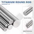 thumbnail image 3 of Uxcell 8 Pcs Titanium Round Rod, 0.06" Dia(1.5mm) 8" Length GR5 Metal Solid TC4 Titanium Round Bar Rod Stock for Model Plane Cars Ship DIY Craft, 3 of 7