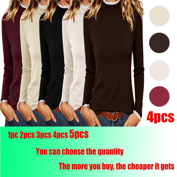 Long Sleeve Thermal Shirt for Women Light Fleece Tops Fall 2026 Crew Neck Casual Basic T-Shirts