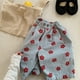thumbnail image 1 of Pantalones hasta la pantorrilla para niña, pantalones antimosquitos con estampado Floral, pantalones coreanos sueltos de 7 puntos, ropa para niño, Primavera/Verano, 1 of 6