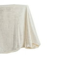 thumbnail image 2 of Pack of 1, Velvet 90"X156" Rectangular Tablecloth - Ivory for Wedding, Winter Wonderland Themes, Holiday Celebration, Birthday Party, and Ballroom Gala, 2 of 3