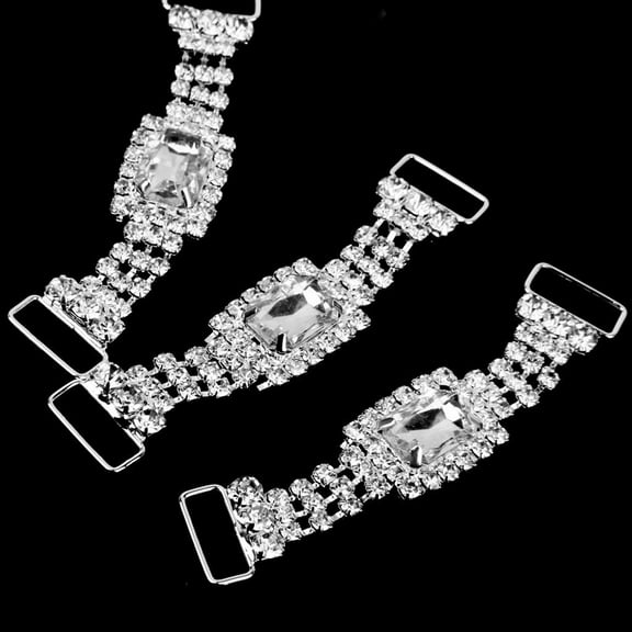 WHAMVOX 4 Pcs Rhinestone Napkin Rings Sparkling Holders