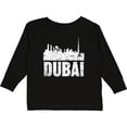 thumbnail image 3 of Inktastic Dubai City Skyline with Grunge Boys or Girls Long Sleeve Toddler T-Shirt, 3 of 5