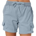 thumbnail image 2 of Hiking Cargo Shorts for Women Quick Dry Athletic Shorts for Camping Golf Summer Casual Shorts with Pockets, 2 of 7