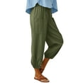 thumbnail image 4 of SLADYGLO Women High Waist Drawstring Ankle-Length Pants With Pockets, 4 of 6