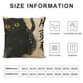 thumbnail image 5 of Orinice Cat Chinese Calligraphy Graphic Decorative Throw Pillow Cover for Home Couch Living Room Bed Sofa - 1PC 20x20in, 5 of 5