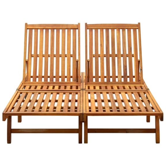 Casafoyer 2-Person Sun Lounger Solid Acacia Wood