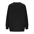 thumbnail image 5 of JGGSPWM Womens 2023 Casual Crewneck Long Sleeve Casual Solid Pullover Sweatshirts Tops Black XL, 5 of 6
