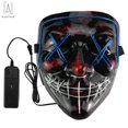 thumbnail image 4 of Gustave Halloween Scary Light Mask 4 Modes 2 Colors Cosplay Led Costume Mask EL Wire Light up for Festival Party Costume Christmas "Blue+Ice Blue", 4 of 10