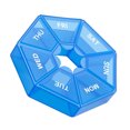thumbnail image 1 of Moyic Paquete de 2 pastilleros, 7 rejillas de almacenamiento, pastilleros diarios, dispensador de dulces, caja contenedora de organización Almacenamiento y organización del hogar Azul, 1 of 6