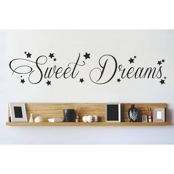 Custom Wall Decal Vinyl Sticker : Sweet Dreams Quote Home Living Room Bedroom Decor 10x40 Inches