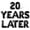 Black, variant on Letter Balloons - 20 YEARS LATER 16" Inch Alphabet Letters Foil Mylar Balloon 20th Anniversary Party Banner (Red)