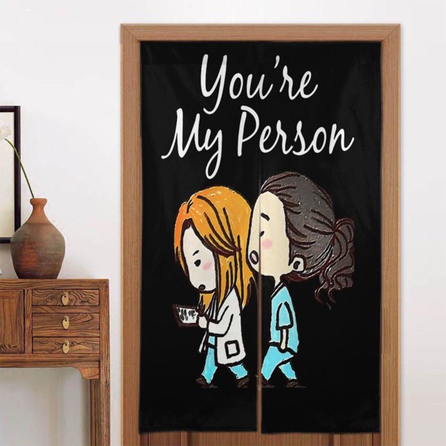 Cortina para puerta de Grey's Anatomy, cortina opaca con estampado de patrón, cortina divisoria para habitación, tapiz para decoración del hogar, 34" de ancho x 56" de largo