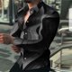thumbnail image 1 of Camisa de solapa de manga larga con estampado de colores y parches geométricos 3D más vendida para hombre, ropa de diseñador para ocio callejero de Vaion para hombre, 1 of 6