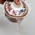 thumbnail image 5 of Yxhupot Gaiwan Chinese 6.8oz 10oz Sancai Painted Peony Tureen Tray Cup Bowl Saucer Lid (10oz/300ml), 5 of 9