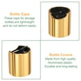thumbnail image 4 of 12pcs Aluminized Plastic Disc Top Caps, 20/410 Durable Press Caps for Squeeze Bottles, Gold Black, 4 of 6