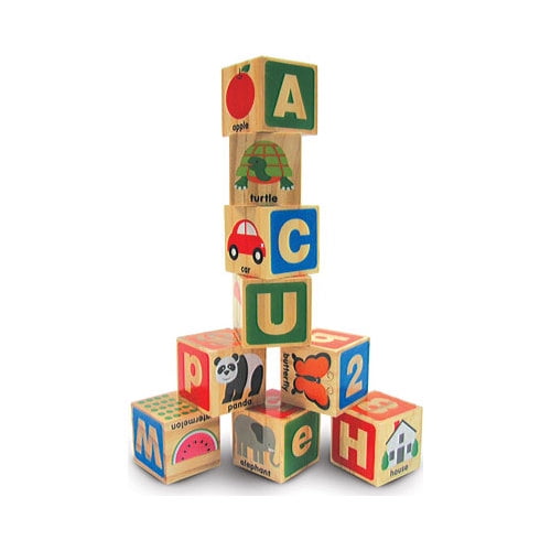 melissa and doug alphabet blocks wooden truck