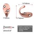 thumbnail image 2 of 5pcs Wall Hooks Zinc Alloy Hook Caps Coat Key Towel Wall Bathroom DIY Hanger w Screws Red Copper, 2 of 7