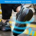thumbnail image 5 of Safety Shoes Men's Waterproof Work Shoes Cushioning Work Trainers Lightweight Steel Toe Shoes 6.5-10.5, 5 of 8