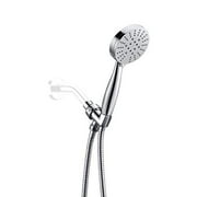All Metal 3-Spray Hand Held Shower Head with Hose and Holder, Chrome | Select from Wide, Massage, and Mist Sprays | 2.5 GPM High Flow Handheld Showerhead