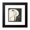 thumbnail image 2 of Erich Wichmann 12x12 Black Modern Framed Museum Art Print Titled - Abstracted Figure (1915), 2 of 5