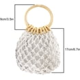 thumbnail image 2 of PIKADINGNIS Women Mini Clutch Tote Handbag Top-handle Bucket Drawstring Handbag Beach Woven Handmade Fishing Net Bag Pouch Purse, 2 of 6