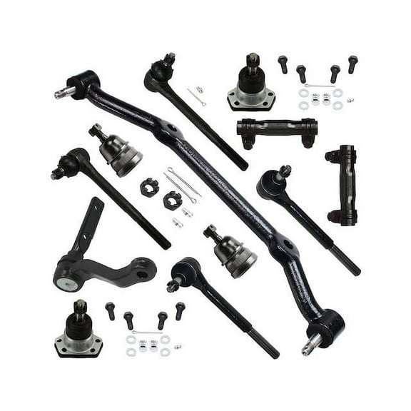 Front Ball Joints Tie Rod Ends Sway Bar Link and Idler Arm Center Link Kit - 12-Piece - Compatible with 1982 - 1995 Chevy S10 (83-95 2WD Models) 1983 1984 1985 1986 1987 1988 1989 1990 1991 1992
