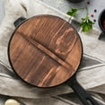 thumbnail image 6 of LOVIVER Wood Pan Lid Wooden Drop Lid Round Thickened Anti Scalding Universal Cookware Lid Frying Cover for Household Kitchen Supplies 28CM, 6 of 7