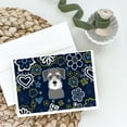 thumbnail image 2 of Carolines Treasures BB5057GCA7P Blue Flowers Schnauzer Greeting Cards and Envelopes Pack of 8 7 x 5 multicolor, 2 of 2