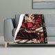 thumbnail image 1 of Manta con estampado multicolor, manta de franela súper suave, ligera y esponjosa, manta de cama Kimetsu No Yaiba, 1 of 1