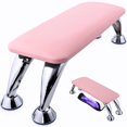 thumbnail image 1 of Sorreni Reposabrazos para Nails Tech - Reposabrazos de uñas antideslizante, soporte de mano de manicura desmontable, Reposabrazos Para Manicura (rosa), 1 of 5