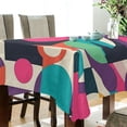thumbnail image 5 of Yayeee Tablecloths 54" x 54" Rectangle Wrinkle Resistant Party Table Cover, Pink Geometric, 5 of 8