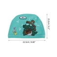 thumbnail image 4 of Gorra de natación de cartón de cocodrilo de poliéster única de 1 pieza en azul lago y verde, 4 of 6