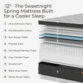 thumbnail image 6 of Sweetnight Twilighty 12" Pillow Top, Hybrid Mattress, Queen, 6 of 20
