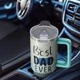 thumbnail image 4 of 40oz Tumbler Cup for Dad Gift, Best Dad Ever Design, Double Wall Vacuum Insulated Stainless Steel with Straw Lid, Perfect Present for Daddy on Father's Day, Christmas, Birthday from Kids, 4 of 5