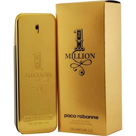 Paco Rabanne 1 Million Eau de Toilette, Perfume for Women, 3.4 Oz Full Size, (2 Pack)