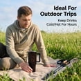 thumbnail image 6 of Tortoise Shell 40oz Traveler HandleStainless Steel Large Capacity.Thermos Cup Ergonomic DesignVacuum Insulated Leakproof WaterBottle Gifts for Women & Men., 6 of 7